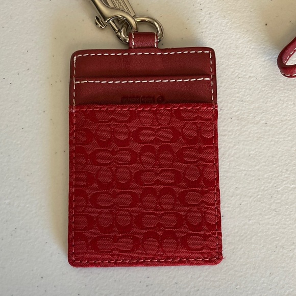 COACH Red Key & ID/Card Holder - Picture 2 of 10